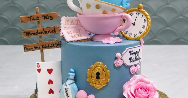 Whimsical Tea Party Cake